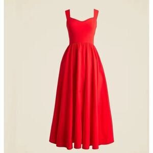 J. Crew Red Midi Dress
